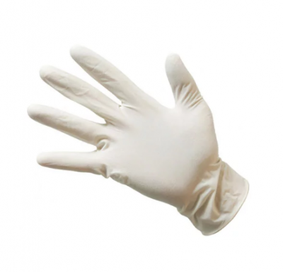 Latekso pirštinės Top Glove 100 vnt baltos. M dydis
